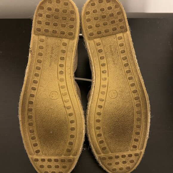 VERBENAS Sz 41/US 10 Tan Leather Espadrille Sock Flats Shoes - Picture 6 of 6